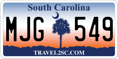 SC license plate MJG549