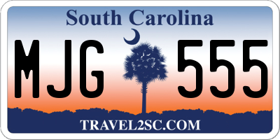 SC license plate MJG555