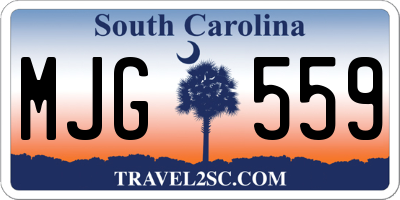 SC license plate MJG559
