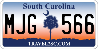 SC license plate MJG566