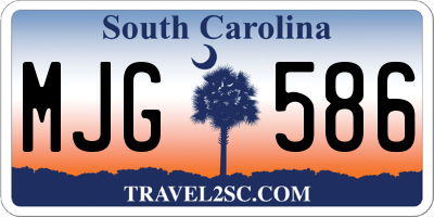 SC license plate MJG586