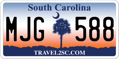 SC license plate MJG588