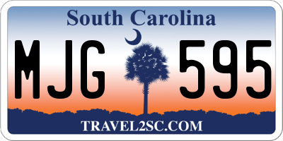 SC license plate MJG595