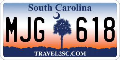 SC license plate MJG618