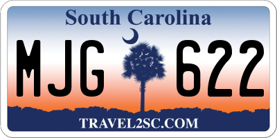SC license plate MJG622