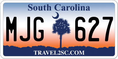 SC license plate MJG627
