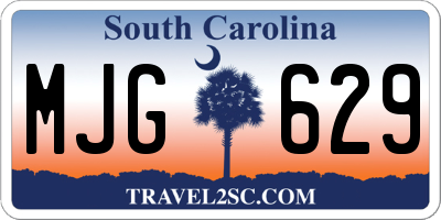 SC license plate MJG629