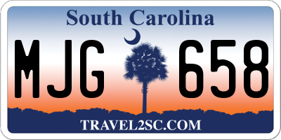SC license plate MJG658