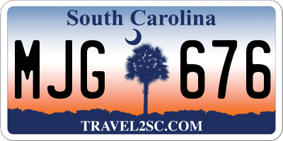 SC license plate MJG676