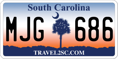 SC license plate MJG686