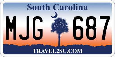 SC license plate MJG687
