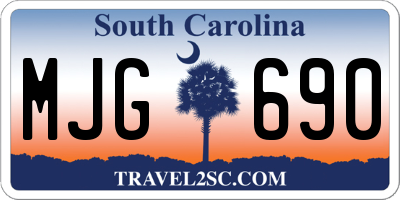SC license plate MJG690