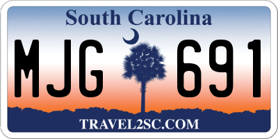 SC license plate MJG691