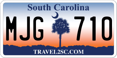 SC license plate MJG710