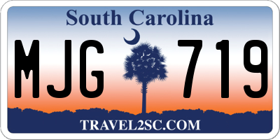 SC license plate MJG719