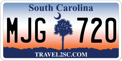 SC license plate MJG720