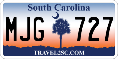 SC license plate MJG727