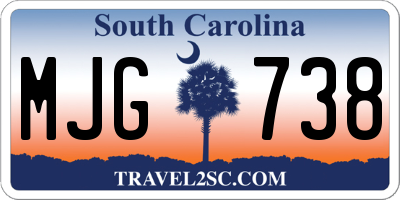SC license plate MJG738