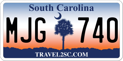 SC license plate MJG740