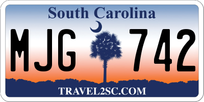 SC license plate MJG742