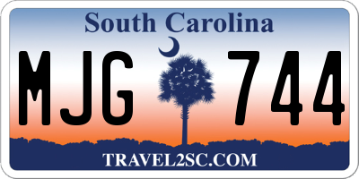 SC license plate MJG744