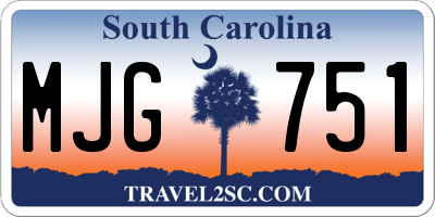 SC license plate MJG751