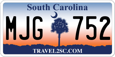 SC license plate MJG752