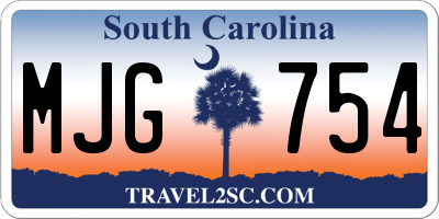 SC license plate MJG754