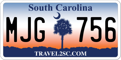 SC license plate MJG756