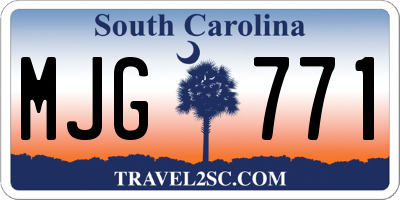SC license plate MJG771