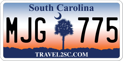SC license plate MJG775