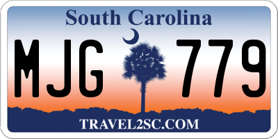 SC license plate MJG779