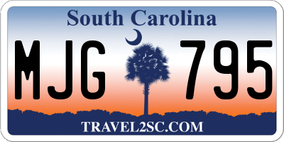 SC license plate MJG795