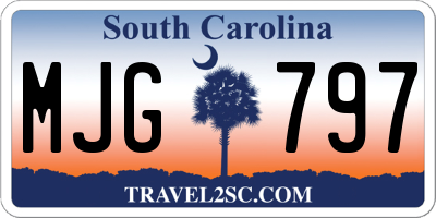 SC license plate MJG797