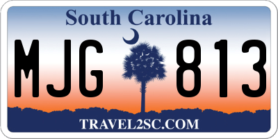 SC license plate MJG813