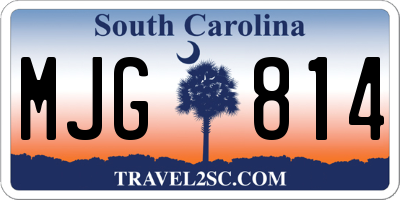 SC license plate MJG814