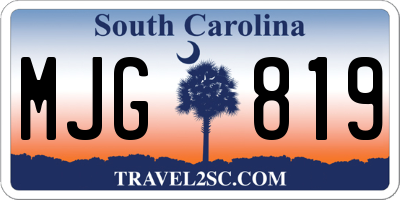 SC license plate MJG819