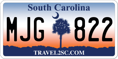 SC license plate MJG822