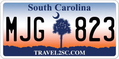 SC license plate MJG823