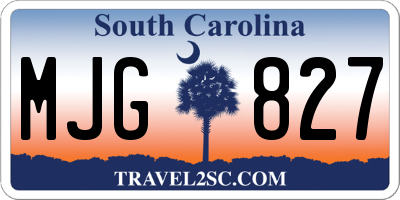 SC license plate MJG827