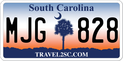SC license plate MJG828