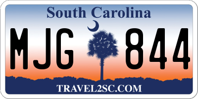 SC license plate MJG844