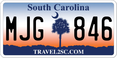 SC license plate MJG846