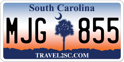 SC license plate MJG855