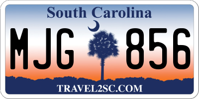 SC license plate MJG856
