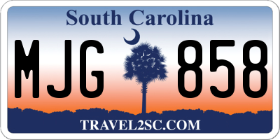 SC license plate MJG858