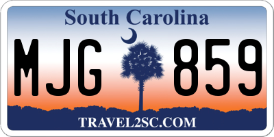 SC license plate MJG859