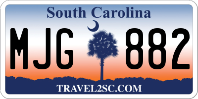 SC license plate MJG882