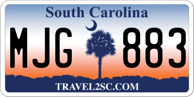 SC license plate MJG883