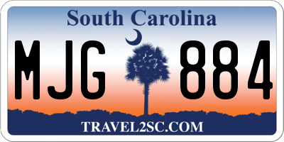 SC license plate MJG884